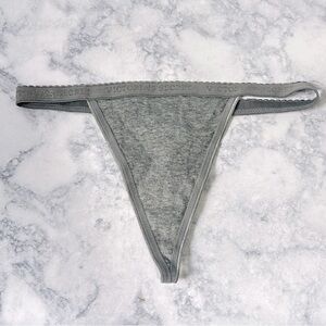 NWT Vintage Victoria’s Secret Y2K gray low rise v-string thong panty small
